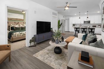 Open floor plans with nine-foot ceilings